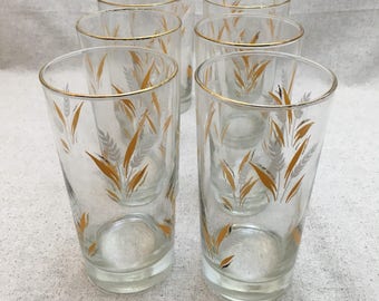 Libbey Wheat Spray Tumblers - Set of 8