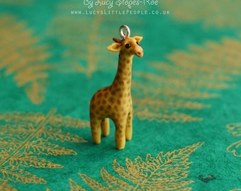 Hand Sculpted Giraffe Pendant with Chain