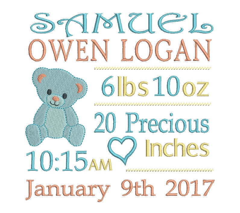 baby birth announcement template embroidery baby boy birth birth announcement template free download