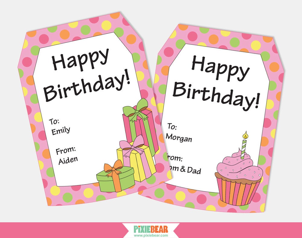 birthday gift tags personalized gift tags personalized