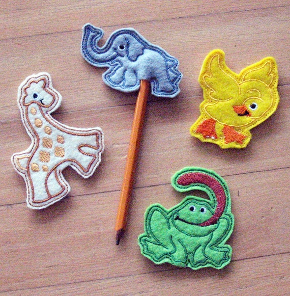 Party favors Pencil toppers animal pencil toppers Felt
