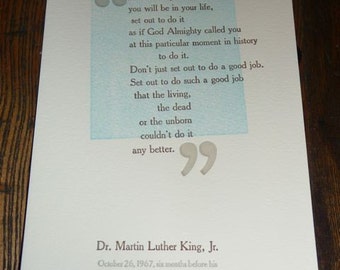 What is Your Life's Blueprint Letterpress Broadside