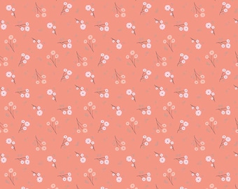 Ava Rose Flower Coral by Deena Rutter for Riley Blake Designs fabric yardage