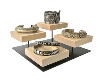 Bracelet display/Metal and Wood Jewelry Display/Craft Show Display/Retail Display