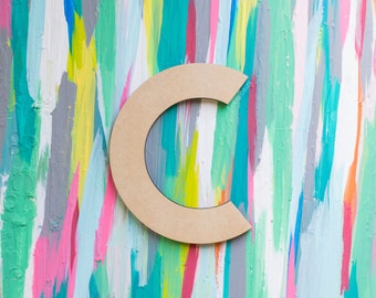10" Tall Birthday Photo Prop - Unpainted Wooden Letter - Letter Photo Prop - Capital Letter Sign - Wall Gallery Letter - Small Wood Letter
