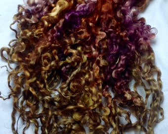 50g hand dyed Wensleydale locks