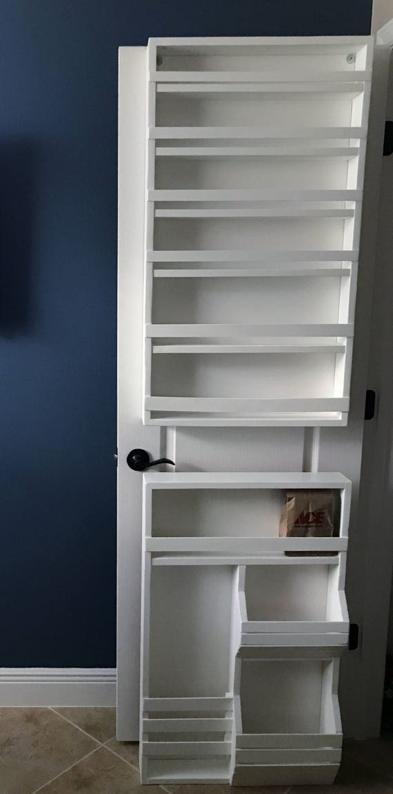 Full Door mounted spice rack pantry door spice rack door