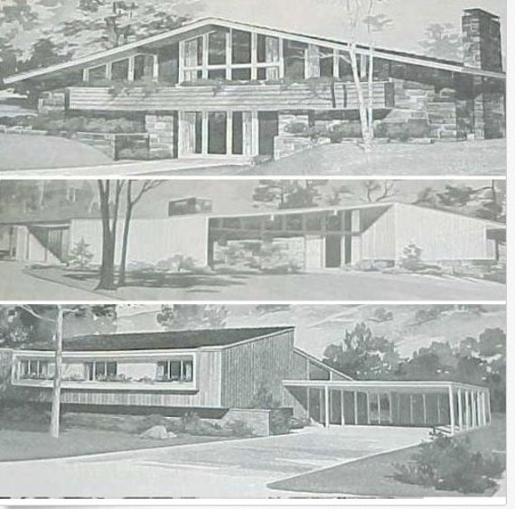 185 Homes  MID  CENTURY  Modern  House  Plans  Ranch Atomic Mod