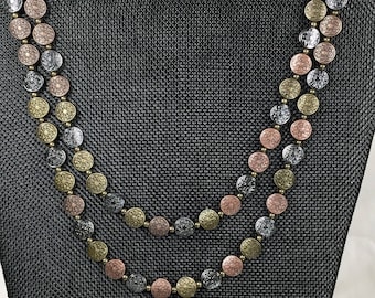 Antiques Metal Coin Shaped/Lentil shaped 10mm Necklace