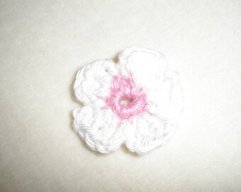 set of six floral crochet
