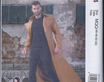 McCall's 7374 Mens Steampunk X-Men Cos Play Costume Long Coat UNCUT Sewing Pattern