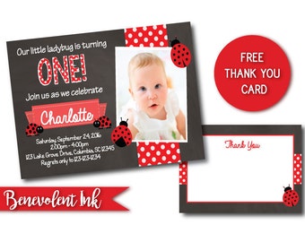 ladybug birthday invitation templates free