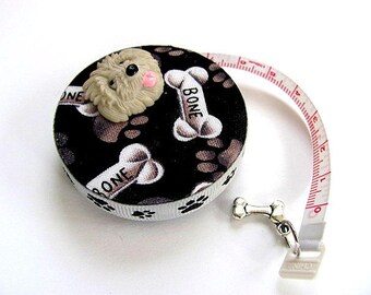 Tape Measure with Bones and Dog Paws Retractable Tape Measure