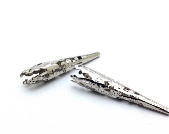 x 2 cones filigree, silver, 42mm: AE0042