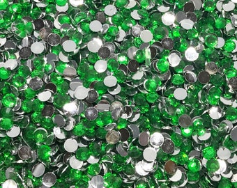 Green resin rhinestone