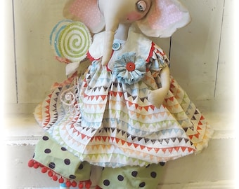 Elizabeth Elephant Doll ePattern Tutorial folkart