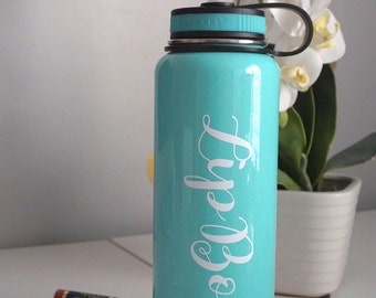 Personalized Sports Bottle Stainless Steel Eddy Water Bottle -40 oz Water Bottle Monogrammed Gifts Personalized Drinkware Gifts Lid Tumbler