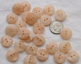 25 Buttons, Light Orange Coral Buttons Pearled Matching Buttons, Sewing, Crafting, Jewelry (F 32)