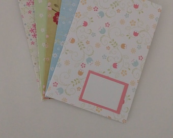 floral blank note cards set of 5