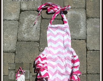 Pink Chevron Halter Baby Girl Bodysuit!!!
