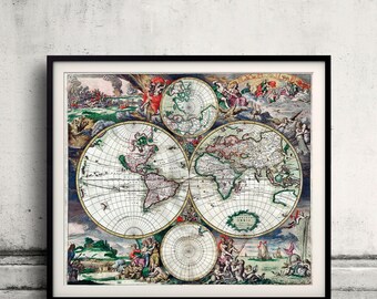 World Map - Nova totius terrarum orbis tabula Amstelodami - 1689 - SKU 0173