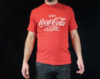 Small/Medium, Vintage, 80s, Coca Cola, Memorabilia, Americana, Tshirt