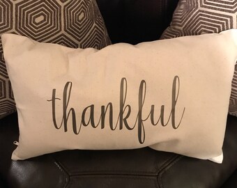 Pillow cover | Thankful Fall pillow case | Farmhouse Decor