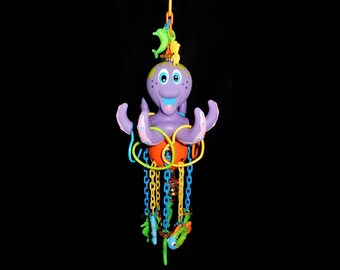 Sugar Glider Toy- Deluxe Octopus Reset, Lucky You Gliders, Sugar Bear toy, Pocket Pet toy, Bird toy, small animal toy, exotic animal toy