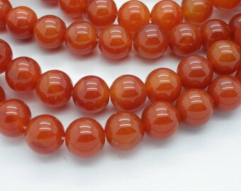 12 pearls 12 mm carnelian orange 12 mm