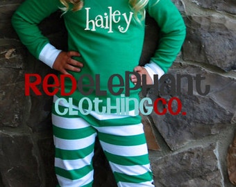Monogrammed Christmas Pajamas, Kids Christmas Pajamas, Family Christmas Pajamas, Personalized Christmas Pajamas, Adult Christmas Pajamas