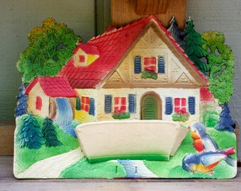 Vintage Germany Die Cut Embossed Calendar Holder