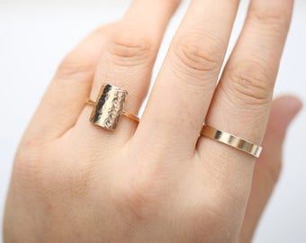 Initial Ring • Gold Cuff Ring • Knuckle Ring • Cuff Ring • Custom Letter Ring • Personalized Ring • Adjustable Stacking Ring • Midi Ring