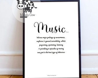 Music Print | Music Decor | Music Lover Gift | Music Lover | Music Wall Art | Gifts for him | Music Decor | Music Quotes | Gifts for her