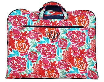 Personalized Clothing Bag | Garment Travel Bag |Dance Bag | Cheer Bag |Womens Garment Bag |Monogram Garment Bag | Floral Meadows Garment Bag
