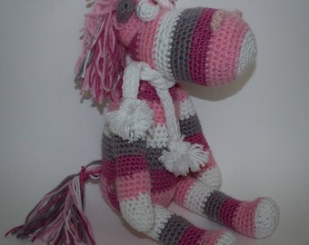 Pony, horse, crochet, handmade, ca. 37 cm