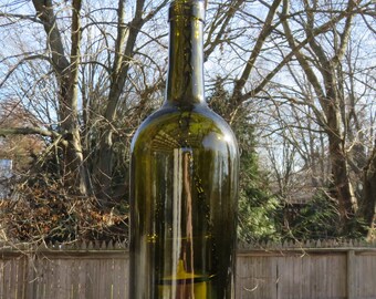 Recycled Wine Bottle Hanging Votive Holder Lantern