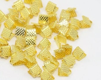 Gold 50 6 mm crimps for ribbons