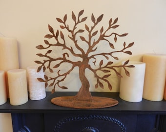 Tree of Life Medium/ Rustic Home Decor / Rusty Metal Tree Sculpture / Mother's Day / Mantelpiece Decor / Rustic Tree Decor /Metal Tree Decor