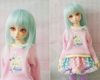Slim MSD Minifee or SD BJD Sweater - Yellow Bunny