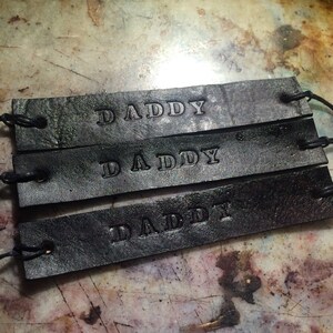 Daddy Kink Inspired Tie Up Leather Fandom ID Bracelet