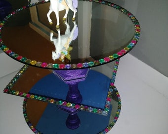 3 tier cupcake platter unicorn