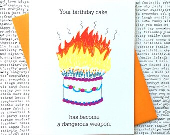 Birthday Cake Perler Bead Greeting Card