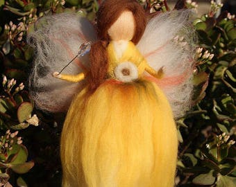 Needle felted fairy, Wool Fairy, Waldorf fairy, Felted Doll, Waldorf Inspired, Ecofriendly Nursery Decor