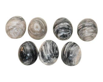 Marble Alabaster Eggs- A Set of 7