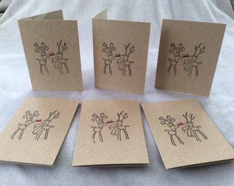 Pack of 6 mini Christmas cards.
