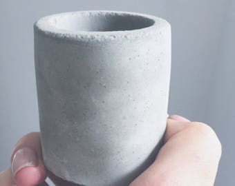 Small concrete pot for succulent or cactus