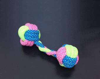 Cotton Rope 2-Knot Tug-and-Toss Toy