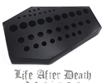 Coffin Lipstick Organizer, Coffin, Makeup, Lipstick Holder, Makeup Organization, Coffin Vanity, Lipstick Organization, Gothic, Glam Goth