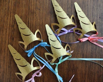 Unicorn Headband. Unicorn Crown Horn. Handcrafted in 2-5 Business Days. Unicorn Party Favors for Rainbow Party. Set of 5 or More.
