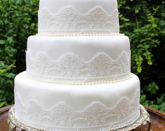 Gatsby Ivory Wedding Cake Topper. Art Deco Cake Topper. Vintage Wedding Cake. 1920s Wedding. Gatsby Wedding Decor. Wedding Cake Trim.